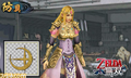 The female protagonist dressed as Zelda in Samurai Warriors Chronicles 3
