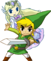 Link and Zelda (as a ghost)
