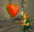 Link obtaining a Heart Container from Tears of the Kingdom