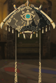 The Paraglider with the Ancient-Sheikah Fabric equipped from Tears of the Kingdom
