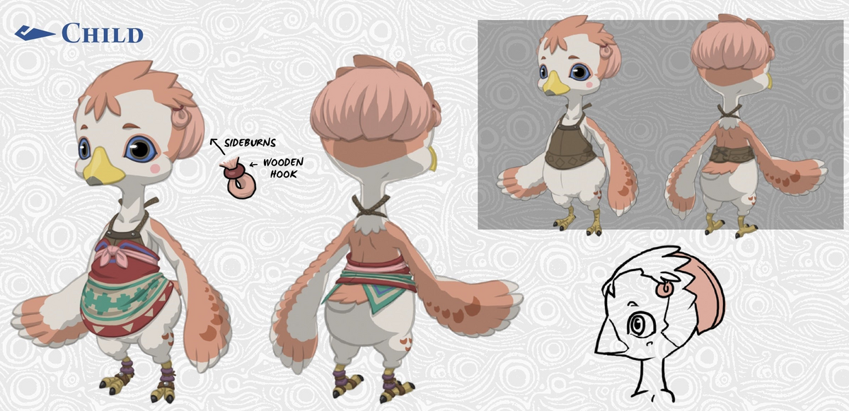 File:BotW Rito Child Concept Artwork.png - Zelda Wiki