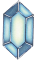 Artwork of a Blue Rupee from A Link to the Past