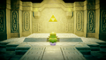Tekom standing before the Triforce from Echoes of Wisdom