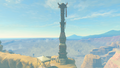 The Gerudo Canyon Skyview Tower before Skyview Towers are activated