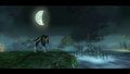 Wolf Link brought to a ghostly ether realm by the Golden Wolf from Twilight Princess HD