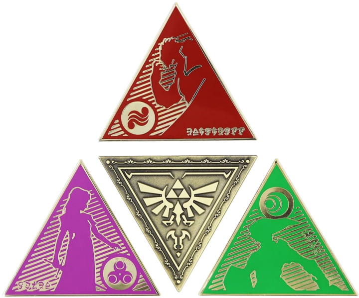 File:The Legend of Zelda Triforce Pin Set 2.png
