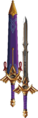 Concept artwork of a Royal Broadsword with and without scabbard from Breath of the Wild