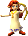 Romani practicing with her Bow from Majora's Mask 3D