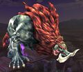 Ganondorf turning into Dark Beast Ganon from Super Smash Bros. Brawl