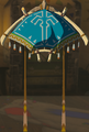The Paraglider with the Tunic of Memories Fabric equipped from Tears of the Kingdom
