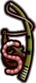 The icon for the Fishing Rod + Earring baited with a Worm from Twilight Princess HD