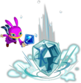 Ravio demonstrating the Ice Rod's use from A Link Between Worlds