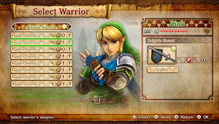 Weapon Information thumbnail from Hyrule Warriors