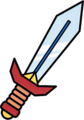 Artwork of the Sword from the manual of Link's Awakening DX