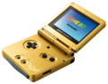 The Zelda-themed Game Boy Advance SP interior