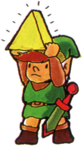File:TLoZ Link Holding the Triforce of Wisdom Artwork.png