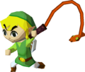 Link using the Whip from Spirit Tracks