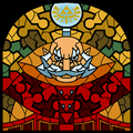 The Royal Crest over Rauru's Stained Glass window from The Wind Waker