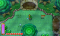 Link at the entrance to the Lost Woods from A Link Between Worlds