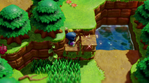 Princess Zelda summoning a Table Echo to scale a cliff