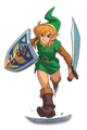 Artwork of Link using the Pegasus Shoes from A Link to the Past