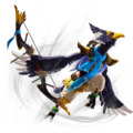 Artwork of Revali with the Great Eagle Bow from Hyrule Warriors: Age of Calamity
