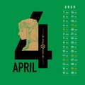 The monthly calendar of April 2020 featuring Zelda from Nintendo Co., Ltd.'s Instagram account