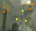 Link targeting a fan puzzle with the Gale Boomerang from Twilight Princess