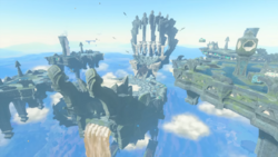 The Water Temple, a floating Sky Island from which Water flows.