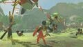 Cuccos attacking Link from Breath of the Wild