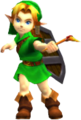 Render of Child Link throwing the Boomerang