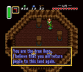 Link's fourth meeting with Aginah from A Link to the Past