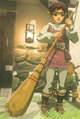 Ivee holding her Broom from Breath of the Wild