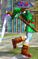 Link performing the Running Hack from SoulCalibur II