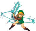 Artwork of Link performing a Spin Attack from A Link to the Past