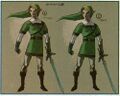 Concept art of Link wielding the True Master Sword from Skyward Sword