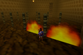 Summary A fire wall in the Fire Temple Source This file lacks a source, please contact the original submitter and add it, or upload a new version of this file. Game This is a file pertaining to Ocarina of Time. Licensing This file depicts work from a copyrighted video game or otherwise copyrighted material. The copyright for it is most likely owned by either Nintendo and/or its affiliates or the person or organization that developed the concept. It is believed that its use here constitutes fair use, given that: *it is used in a non-commercial setting, and therefore is not being used to generate profit in this context *its use here does not significantly impede the right of the copyright holder to sell the copyrighted material *it is used in a largely unaltered state, where any editing has been done purely for cosmetic/display purposes *the original content of the image has not been modified, and it is not a derivative work