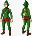 Concept art of Link wearing Tingle's Outfit
