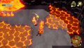 A promotional screenshot of Zelda being attacked by a Torch Slug from Echoes of Wisdom