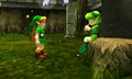 Saria and Link in the Sacred Forest Meadow from Ocarina of Time 3D
