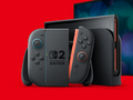 Promotional image showing a docked console and a Joy-Con 2 Grip