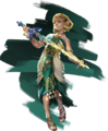 Artwork of Princess Zelda with the Decayed Master Sword