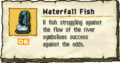 The Waterfall Fish along with its description