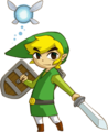 Link posing with Ciela