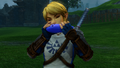 Link playing the Ocarina of Time in Hyrule Warriors