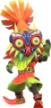 A Mii Brawler disguised as Majora's Mask's Skull Kid as seen in-game