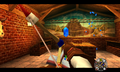 Link playing the Kakariko Village Shooting Gallery from Ocarina of Time 3D