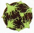Concept art of Bilocyte's projectiles from Hyrule Historia
