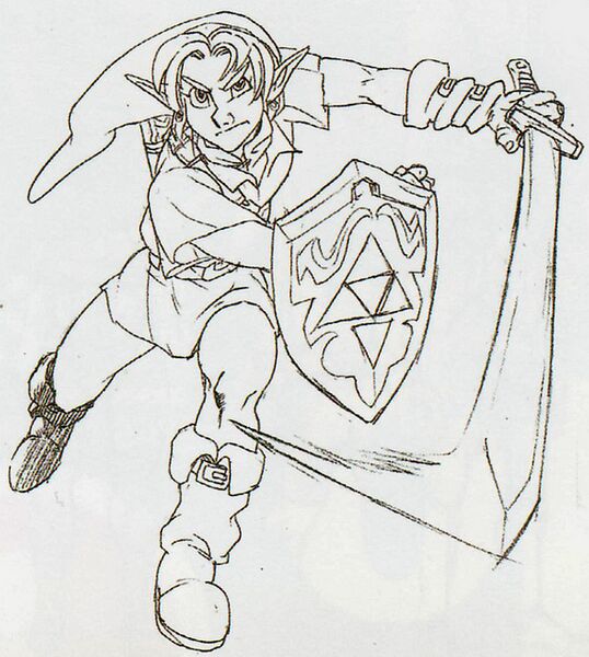 File:OoT Link with Hylian Sheild concept.jpg