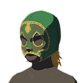 Icon of a Radiant Mask with Green Dye